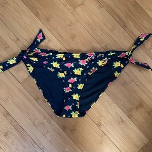 Hollister Navy Floral Bikini Bottom